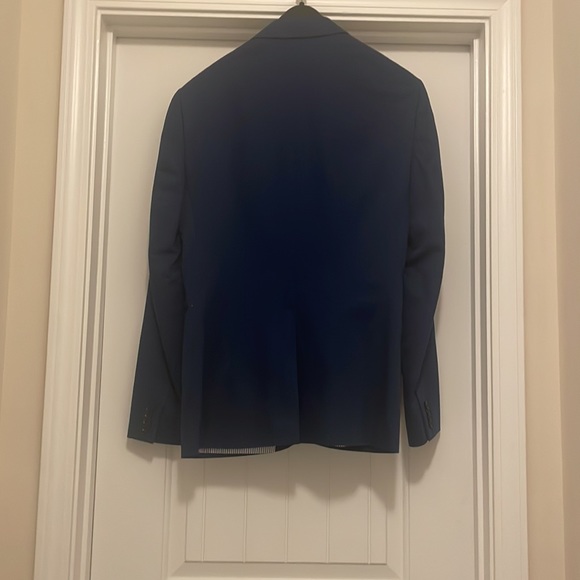 Express Men’s Skinny Fit Innovator Suit Jacket Navy Blue Size 38 R - Picture 6 of 9